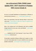 Law Enforcement Final Exam &vert; 100&percnt; Correct Questions & Answers &vert; 2026&sol;2027 Latest Update