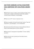 360 FOOD HANDLING ACTUAL EXAM PAPER 2026 QUESTIONS WITH SOLUTIONS GRADED A&plus;