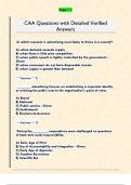 CAA Exam &vert; Verified Questions & Answers &vert; 2026&sol;2027 Latest Version