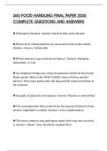 360 FOOD HANDLING FINAL PAPER 2026 COMPLETE QUESTIONS AND ANSWERS