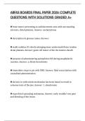 ABFAS BOARDS FINAL PAPER 2026 COMPLETE QUESTIONS WITH SOLUTIONS GRADED A&plus;