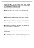 ACC 221 FINAL EXAM PAPER 2026 COMPLETE QUESTIONS AND ANSWERS