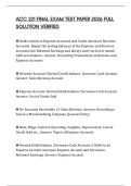ACC 221 FINAL EXAM TEST PAPER 2026 FULL SOLUTION VERIFIED