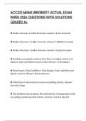 ACC221 MIAMI UNIVERSITY ACTUAL EXAM PAPER 2026 QUESTIONS WITH SOLUTIONS GRADED A&plus;