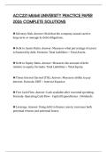 ACC221 MIAMI UNIVERSITY PRACTICE PAPER 2026 COMPLETE SOLUTIONS
