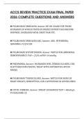 ACCS REVIEW PRACTICE EXAM FINAL PAPER 2026 COMPLETE QUESTIONS AND ANSWERS