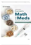 TEST BANK FOR Curren's Math for Meds&colon; Dosages and Solutions 12th Edition by Gladdi Tomlinson&comma; Lou Ann Boose ISBN&colon;978-0357768075 COMPLETE GUIDE ALL CHAPTERS COVERED 100&percnt; VERIFIED A&plus; GRADE ASSURED&excl;&excl;&excl;&excl;&excl;NEW LATEST UPDATE&excl;&excl;&excl;&excl;&excl;