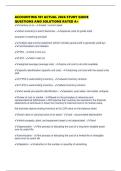 ACCOUNTING 101 ACTUAL 2026 STUDY GUIDE QUESTIONS AND SOLUTIONS RATED A&plus;
