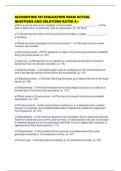 ACCOUNTING 101 EVALUATION EXAM ACTUAL QUESTIONS AND SOLUTIONS RATED A&plus;
