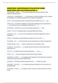 INDUSTRIAL MAINTENANCE EVALUATION EXAM QUESTIONS AND SOLUTIONS RATED A&plus;