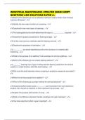INDUSTRIAL MAINTENANCE UPDATED EXAM SCRIPT QUESTIONS AND SOLUTIONS RATED A&plus;