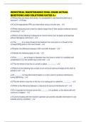 INDUSTRIAL MAINTENANCE FINAL EXAM ACTUAL QUESTIONS AND SOLUTIONS RATED A&plus;