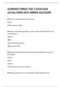 ALTERNATE FORMAT TEST 4 EXAM 2026 ACTUAL PAPER WITH VERIFIED SOLUTIONS