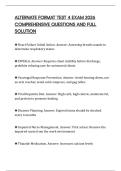 ALTERNATE FORMAT TEST 4 EXAM 2026 COMPREHENSIVE QUESTIONS AND FULL SOLUTION