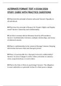 ALTERNATE FORMAT TEST 4 EXAM 2026 STUDY GUIDE WITH PRACTICE QUESTIONS