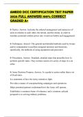 AMEDD DCC CERTIFICATION TEST PAPER 2026 FULL ANSWERS 100&percnt; CORRECT GRADED A&plus;
