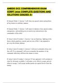 AMEDD DCC COMPREHENSIVE EXAM SCRIPT 2026 COMPLETE QUESTIONS AND SOLUTIONS GRADED A&plus;