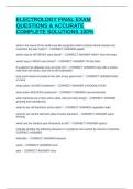 ELECTROLOGY FINAL EXAM QUESTIONS & ACCURATE COMPLETE SOLUTIONS 100&percnt;