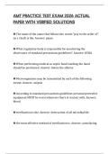 AMT PRACTICE TEST EXAM 2026 ACTUAL PAPER WITH VERIFIED SOLUTIONS