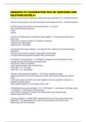 FRESENIUS PCT EXAMINATION 2026 SET QUESTIONS AND SOLUTIONS RATED A&plus;