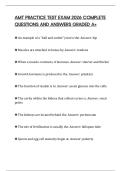 AMT PRACTICE TEST EXAM 2026 COMPLETE QUESTIONS AND ANSWERS GRADED A&plus;