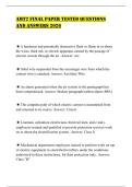 AMT2 FINAL PAPER TESTED QUESTIONS AND ANSWERS 2026