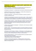 FRESENIUS PCT UPDATED EXAM SCRIPT QUESTIONS AND SOLUTIONS RATED A&period;pdf