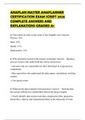 ANAPLAN MASTER ANAPLANNER CERTIFICATION EXAM SCRIPT 2026 COMPLETE ANSWERS AND EXPLANATIONS GRADED A&plus;