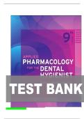 TEST BANK FOR Applied Pharmacology for the Dental Hygienist 9th Edition by Elena Bablenis Haveles ISBN&colon;978-0323798631 COMPLETE GUIDE ALL CHAPTERS COVERED 100&percnt; VERIFIED A&plus; GRADE ASSURED&excl;&excl;&excl;&excl;&excl;NEW LATEST UPDATE&excl;&excl;&excl;&excl;&excl;