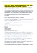 AWR-160-W WMD&sol;TERRORISM AWARENESS CORE EXAM TEST QUESTIONS AND SOLUTIONS RATED A&plus;