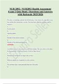 NUR 2092 &sol; NUR2092 Health Assessment Exam 2 Quiz Bank &vert; Questions and Answers with Rationale &vert; Latest 2025 &sol; 2026 &vert; Rasmussen College 