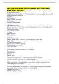 PMT 108 CORE EXAM TEST UPDATED QUESTIONS AND SOLUTIONS RATED A&plus;