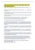 PMT 108 WATER EVALUATION EXAM QUESTIONS AND SOLUTIONS RATED A&plus;