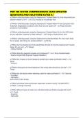 PMT 108 WATER COMPREHENSIVE EXAM UPDATED QUESTIONS AND SOLUTIONS RATED A&plus;