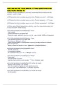 PMT 108 WATER FINAL EXAM ACTUAL QUESTIONS AND SOLUTIONS RATED A&plus;