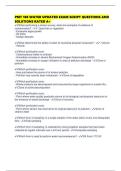 PMT 108 WATER UPDATED EXAM SCRIPT QUESTIONS AND SOLUTIONS RATED A&plus;