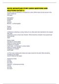 DAVIS ADVANTAGE STUDY GUIDE QUESTIONS AND SOLUTIONS RATED A&plus;