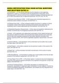 SOCRA CERTIFICATION FINAL EXAM ACTUAL QUESTIONS AND SOLUTIONS RATED A&plus;