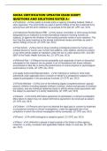 SOCRA CERTIFICATION UPDATED EXAM SCRIPT QUESTIONS AND SOLUTIONS RATED A&plus;