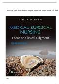 Focus on Adult Health Medical-Surgical Nursing 3rd Edition Test Bank &ndash; NCLEX Practice Q&A &vert; Clinical Judgment & Exam Prep