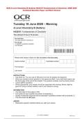 OCR A Level Chemistry B &lpar;Salters&rpar; H433&sol;01 Fundamentals of Chemistry JUNE 2025  Combined Question Paper and Mark Scheme 