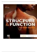 TEST BANK FOR Structure & Function of the Body 17th edition by Kevin T&period; Patton&comma; Frank B&period; Bell&comma; Terry Thompson&comma; and Peggie L&period; Williamson ISBN&colon;978-0323871730 COMPLETE GUIDE ALL CHAPTERS COVERED 100&percnt; VERIFIED A&plus; GRADE ASSURED&excl;&excl;&excl;&excl;NEW LATEST UPDATE&excl;&excl;&excl;&excl;&excl;