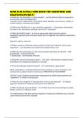 NURS 3366 ACTUAL CORE EXAM TEST QUESTIONS AND SOLUTIONS RATED A&plus;
