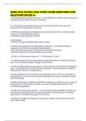 NURS 3366 ACTUAL 2026 STUDY GUIDE QUESTIONS AND SOLUTIONS RATED A&plus;