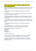 NURS 3366 EXAM SCRIPT UPDATED QUESTIONS AND SOLUTIONS RATED A&plus;