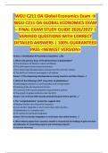 WGU C211 OA Global Economics Exam &srarr;  WGU C211 OA GLOBAL ECONOMICS EXAM &ndash; FINAL EXAM STUDY GUIDE 2026&sol;2027 &vert;  VERIFIED QUESTIONS WITH CORRECT  DETAILED ANSWERS &vert; 100&percnt; GUARANTEED  PASS <NEWEST VERSION>