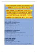 Solution Manual for Microeconomics 6th  Edition &ndash; Besanko & Braeutigam  FINAL EXAM STUDY GUIDE 2026&sol;2027 &vert;  COMPLETE SOLUTION MANUAL WITH  CORRECT DETAILED ANSWERS &vert; 100&percnt;  GUARANTEED PASS <NEWEST VERSION> 