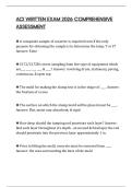 ACI WRITTEN EXAM 2026 COMPREHENSIVE ASSESSMENT