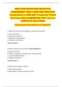 WGU D440 NUTRITION OBJECTIVE  ASSESSMENT FINAL EXAM AND PRACTICE  Comprehensive 2026-2027 Frequently Tested  Questions With ELABORATED 100&percnt; Correct  COMPLETE SOLUTIONS  Guaranteed Pass&excl;&excl;Current Update&excl;&excl;