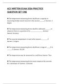ACI WRITTEN EXAM 2026 PRACTICE QUESTION SET ONE